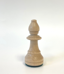 Hersteller-Abbildung des Produkts: Einzel-Schachfigur Läufer aus Holz, natur