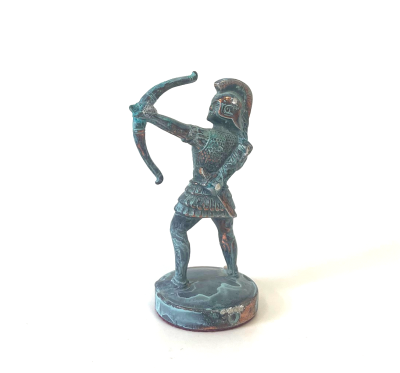 Hersteller-Abbildung des Produkts: Einzel-Figur Bogenschütze aus Metall, Dekorativ Antik Stil